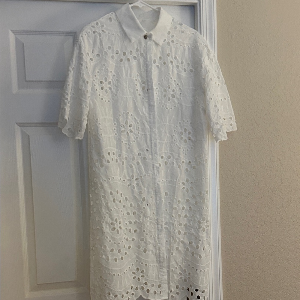 White Eyelet Lace Dress